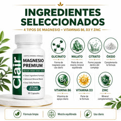 Clair Magnesio detalle de la textura de la cápsula y acabado