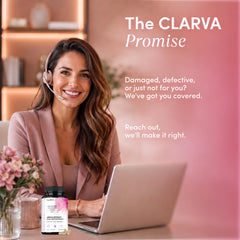 CLARVA caja abierta con cápsulas expuestas destacando presentación y contenido