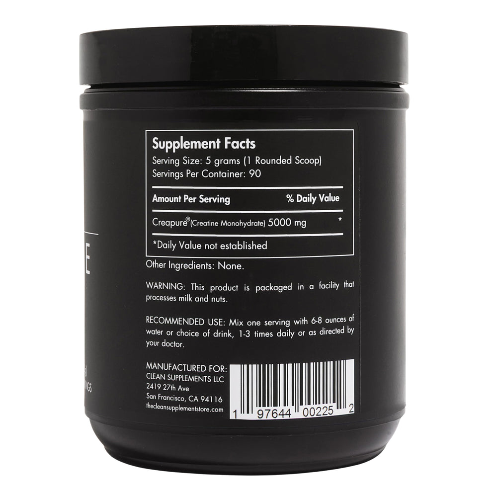 CLEAN cucharada de creatina Creapure® lista para servir y dosificar fácil