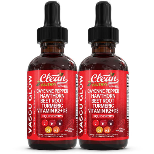 Clean Nutraceuticals frasco frontal mostrando la etiqueta y beneficios visibles