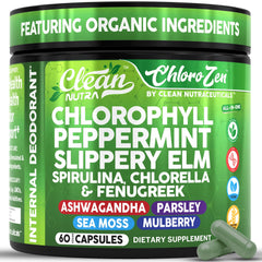 Clean Nutraceuticals empaque frontal mostrando cápsulas veganas y beneficios