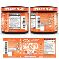 Clean Nutraceuticals gomitas en plato destacando sabor passion peach