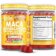 Clean Nutraceuticals frasco frontal mostrando gomitas veganas y diseño de etiqueta