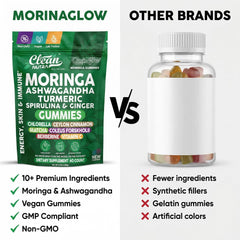Gominolas Clean Nutra moringa en bol con fruta para uso en desayuno