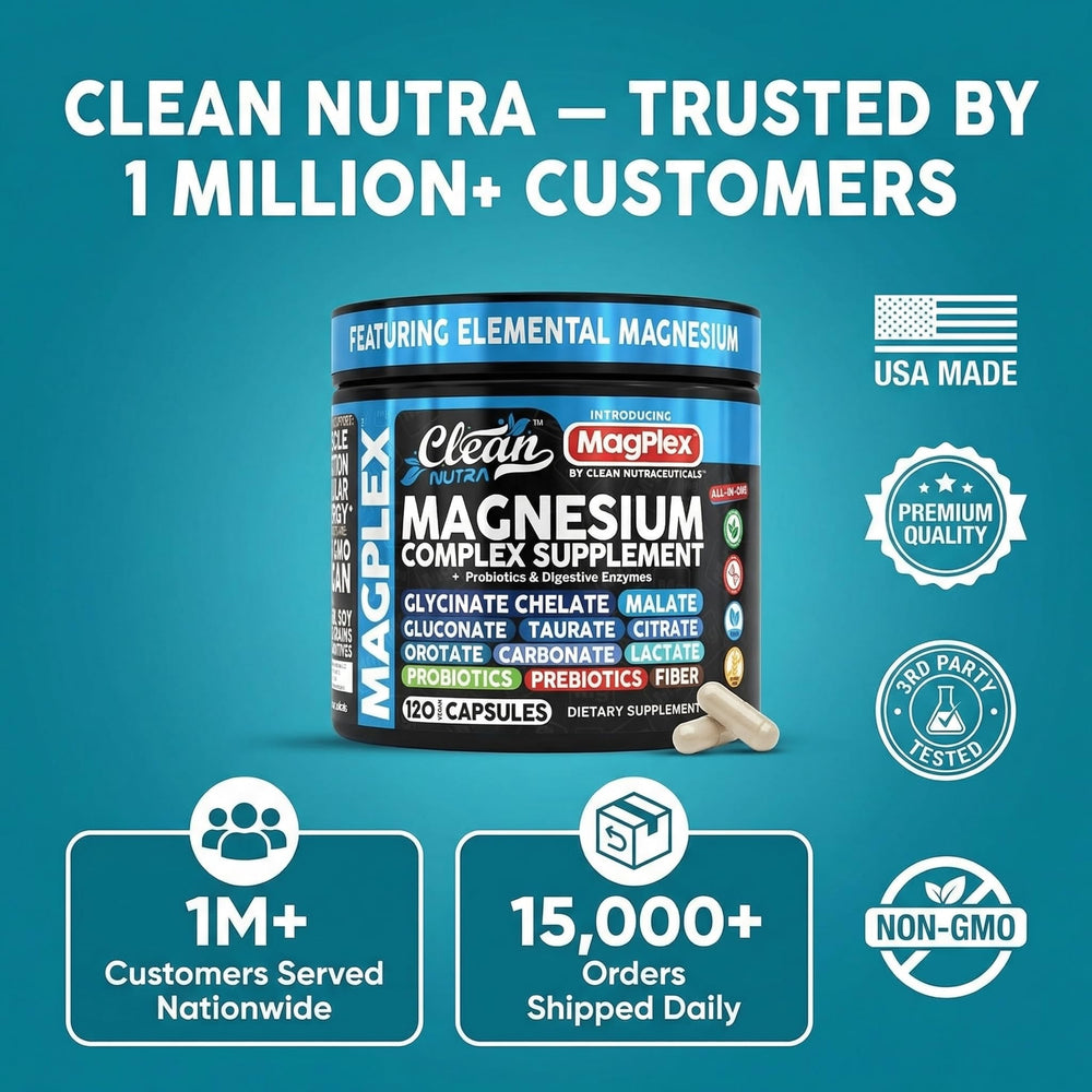 Clean Nutraceuticals gráfico comparativo de distintas formas de magnesio