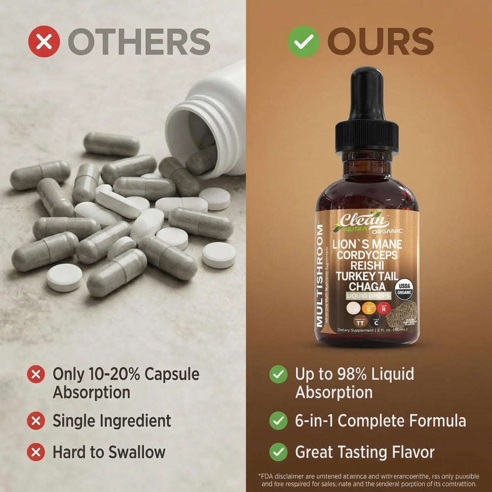 Clean Nutraceuticals etiqueta con información de ingredientes y beneficios clave