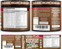 Clean Nutraceuticals etiqueta con detalles de ingredientes y control de calidad