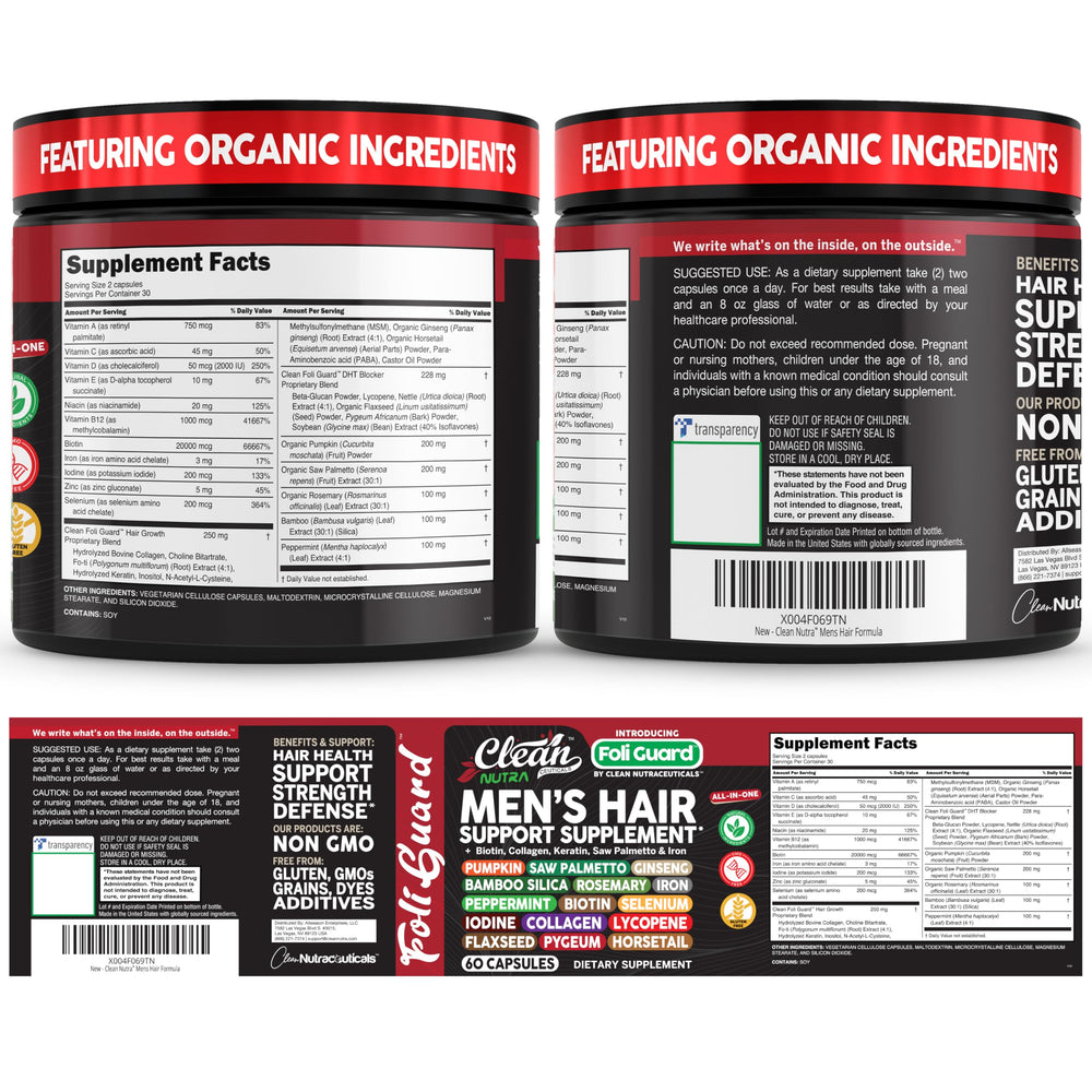 Clean Nutraceuticals frasco en ambiente masculino casual, estilo de vida saludable
