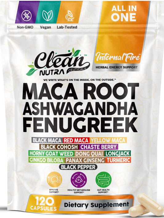 Frasco de Internal Fire de Clean Nutraceuticals frontal mostrando la etiqueta y beneficios