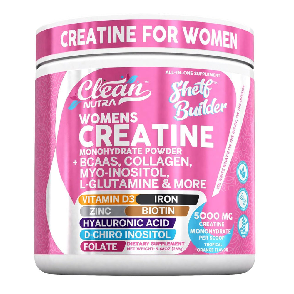 Clean Nutraceuticals frasco frontal mostrando la marca y beneficio de mezcla fácil