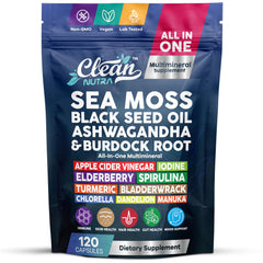 Clean Nutraceuticals frasco frontal mostrando 120 cápsulas para conveniencia diaria