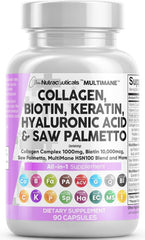 Clean Nutraceuticals frasco MultiMane mostrando el envase y beneficios claros