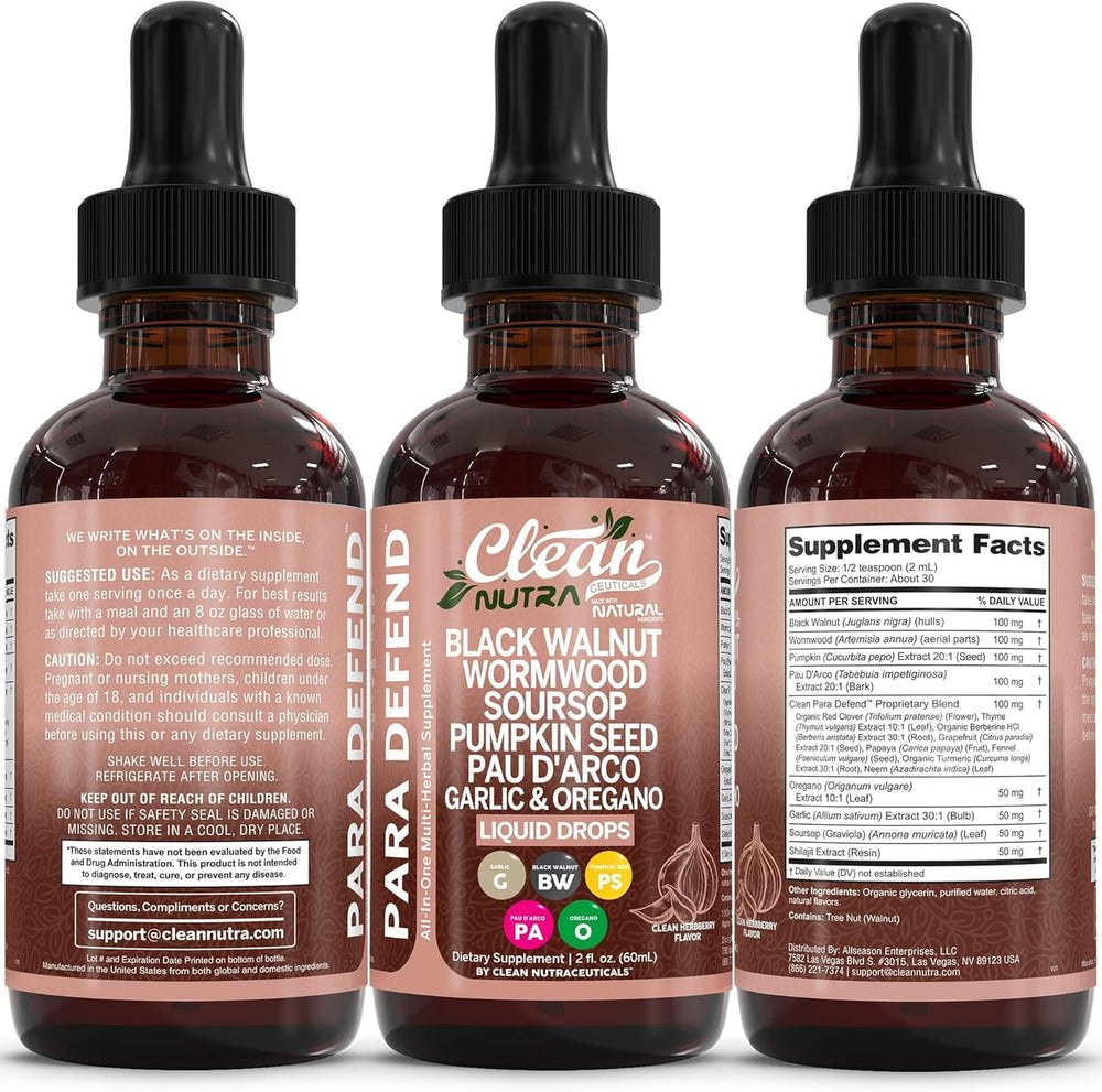 Clean Nutraceuticals botella junto a una regla mostrando tamaño y volumen real