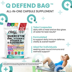 Clean Nutraceuticals cápsulas Q Defend en rutina diaria mostrando conveniencia