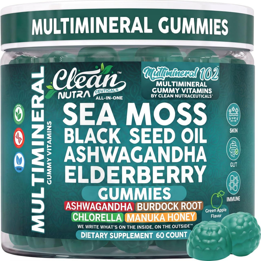 Clean Nutraceuticals gomitas frontal con envase, fácil identificación y conveniencia