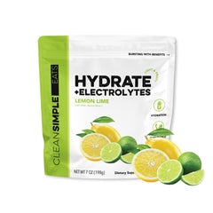 Clean Simple Eats bolsa frente mostrando etiqueta y 30 servicios, ideal para llevar y medir
