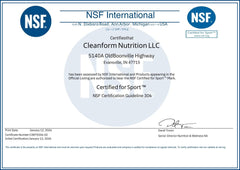 CleanForm Nutrition polvo disolviéndose en agua para hidratación y energía sostenida