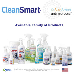 CleanSmart botella sobre mesa de cocina lista para uso frecuente