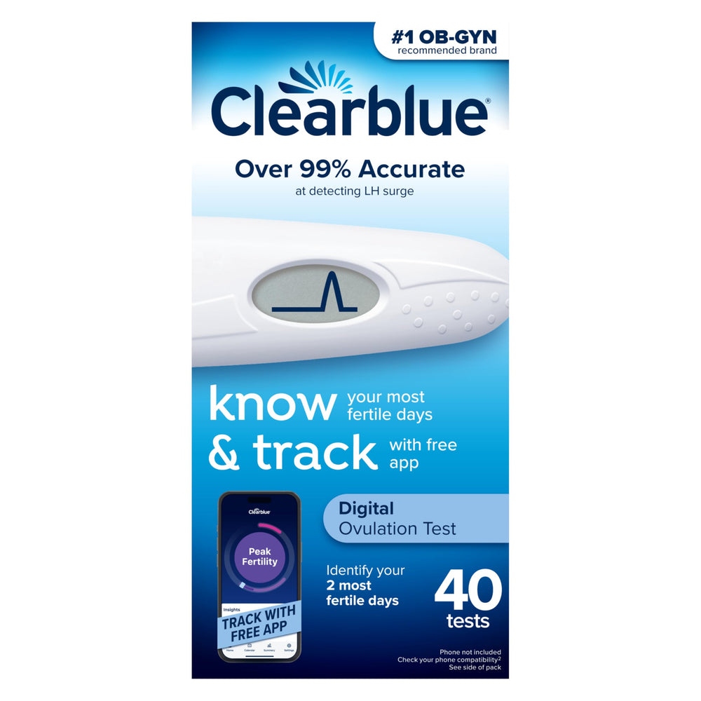 Clearblue lector digital frontal con pantalla clara y uso sencillo
