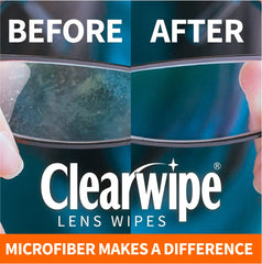 Persona usando ClearWipe para limpiar gafas y mejorar visibilidad instantánea