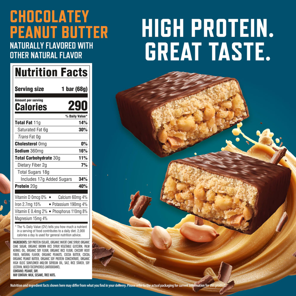 CLIF BUILDERS barrita sin envolver sobre superficie, lista para consumir y llevar