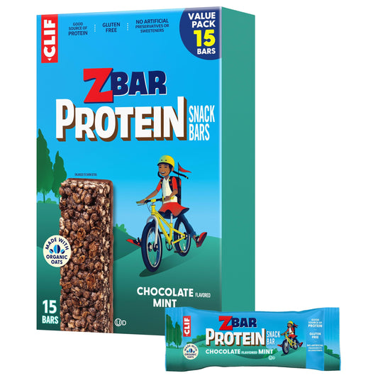Clif Kid ZBar frente del paquete mostrando 15 unidades y conveniencia