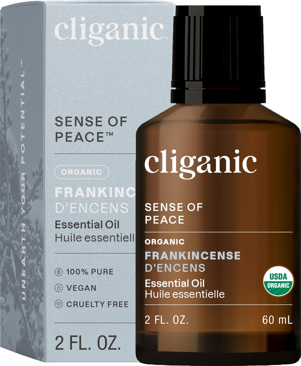 Aceite esencial de incienso de Cliganic, frasco de 15 ml, puro para difusor de aromaterapia.