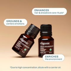 Detalle del gotero Cliganic pachulí para control preciso de uso