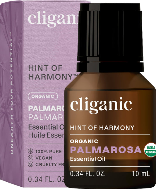Cliganic Palmarosa, aceite frasco 10 ml para aromaterapia y relajación
