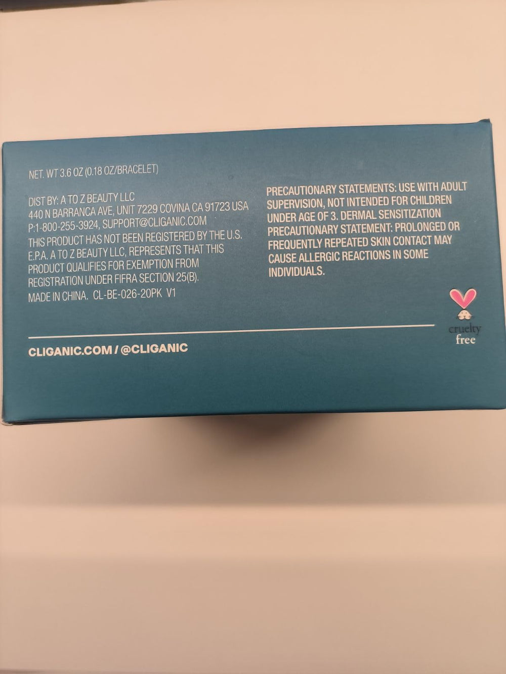Cliganic pulsera en envoltorio individual resellable, mantiene la frescura y transporte fácil