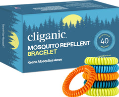 Cliganic pack frontal mostrando 40 pulseras, ahorro y conveniencia