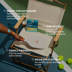 Uso exterior con Cliganic: adecuados para parques, camping y viajes sin DEET.