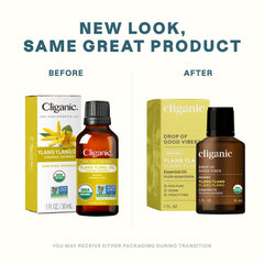 Difusor con Ylang Ylang de Cliganic para ambientar espacios con aroma floral.