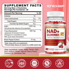 CNCHEF ingredientes activos NAD+ resveratrol y pimienta beneficios