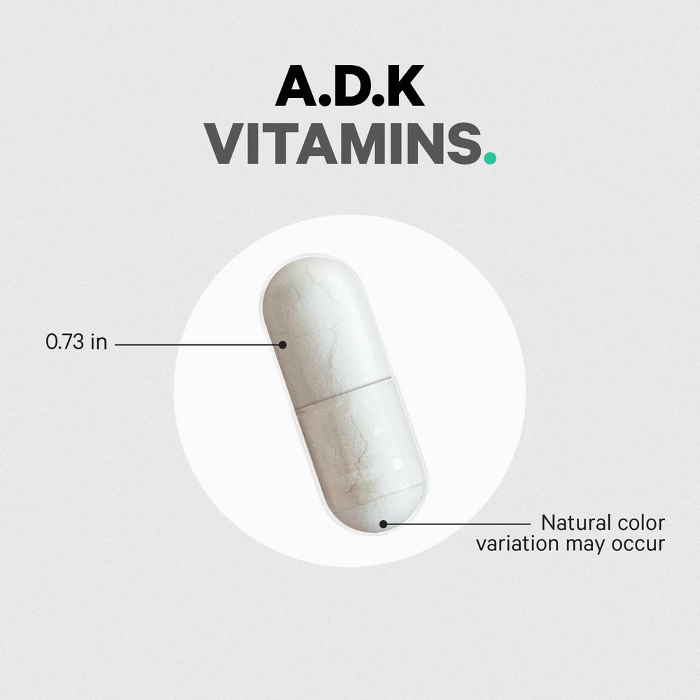 Codeage ADK Vitamins: etiqueta libre de gluten y OGM.