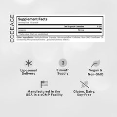 Codeage Apigenina Liposomal: cápsula diaria con entrega liposomal.