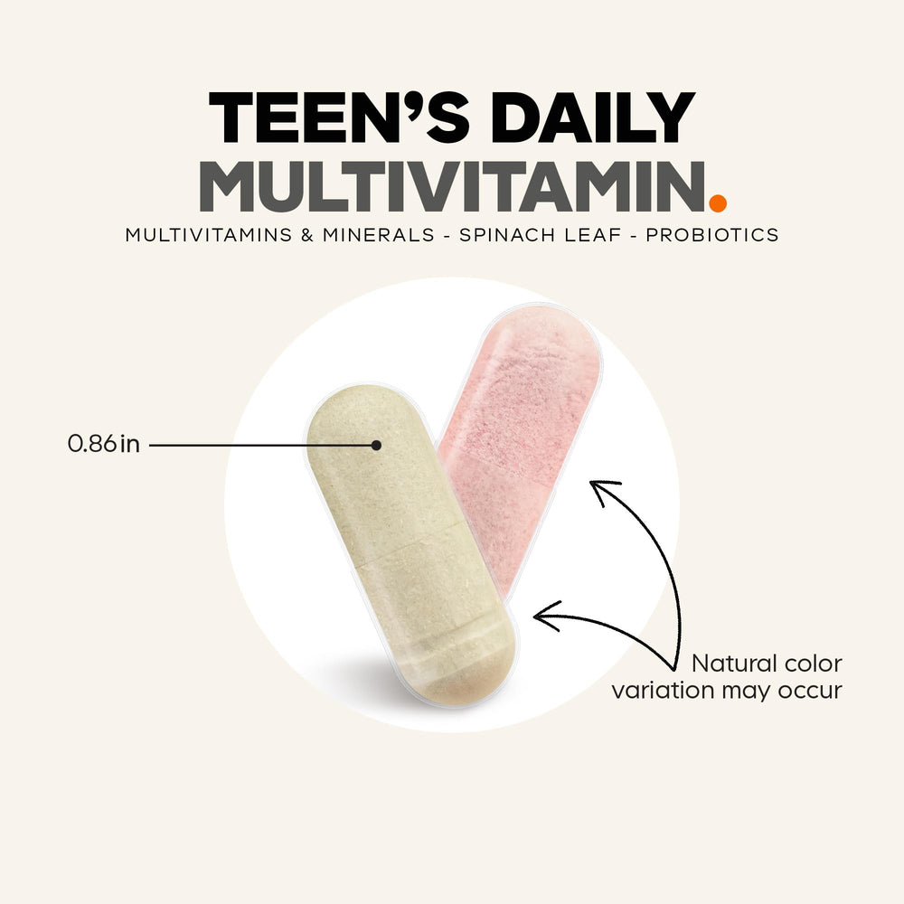 Codeage botella abierta vista superior mostrando cápsulas listas para tomar