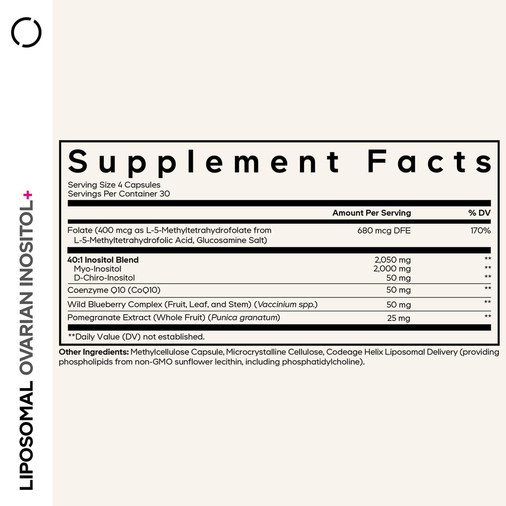 Codeage cápsula detalle de textura y recubrimiento liposomal