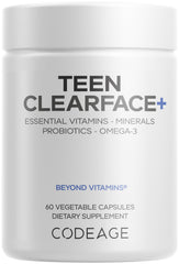 Codeage Clearface botella de cápsulas para adolescentes