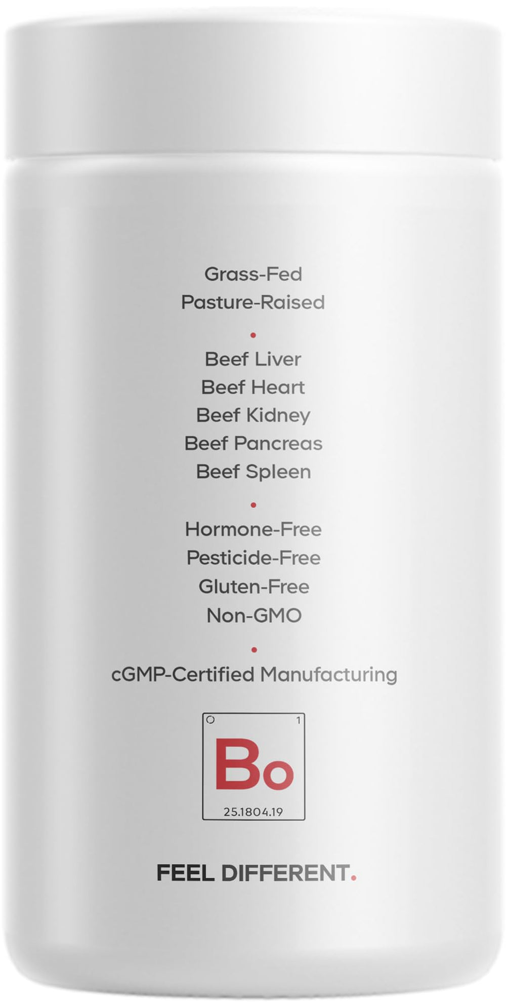 Codeage Grass-Fed Beef Organs USA-made quality badge on label