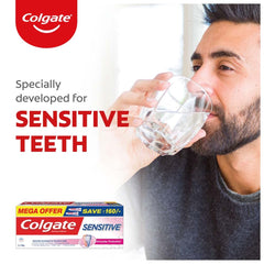 Colgate crema aplicada en cepillo, evidencia uso diario y alivio rápido