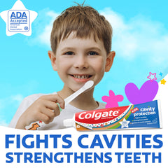 Colgate envase con etiqueta visible y beneficios destacados