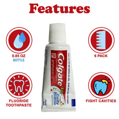 Colgate primer plano del tubo mostrando textura y color del gel