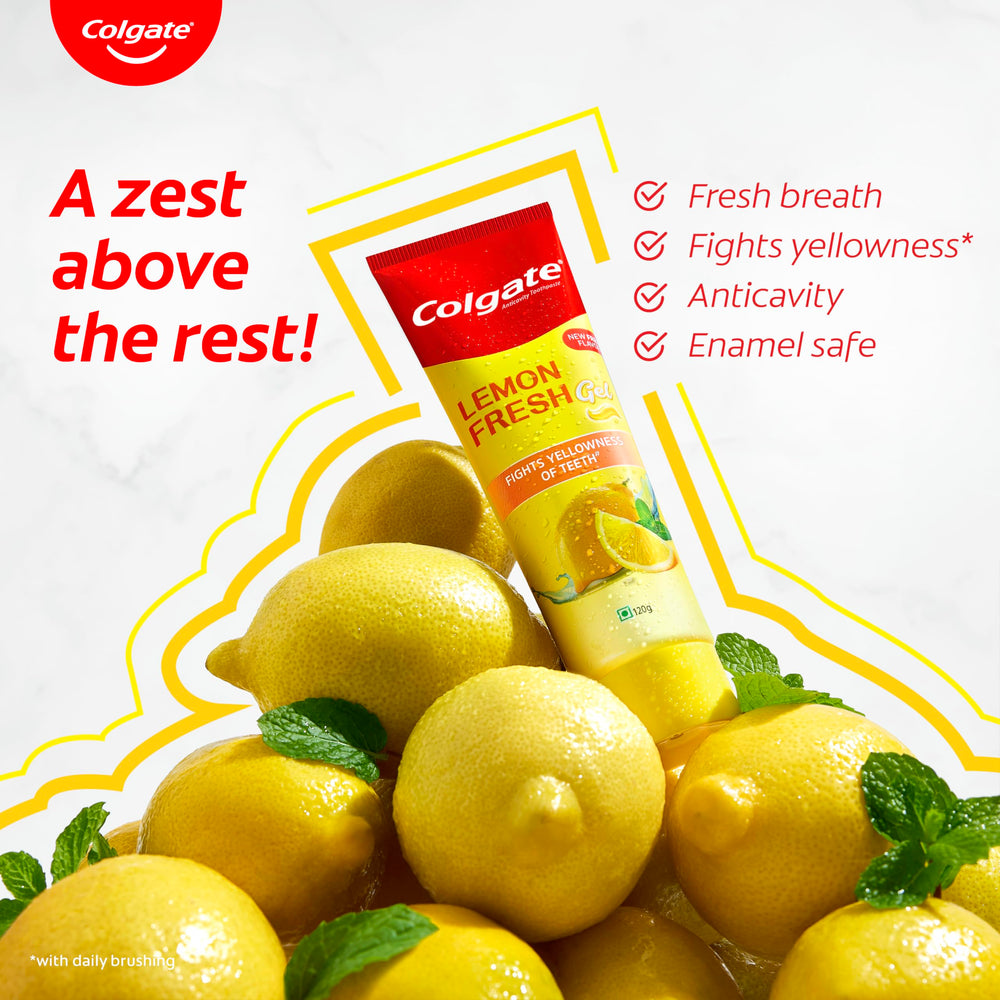 Colgate comparación de tamaño 120 g para referencia de escala