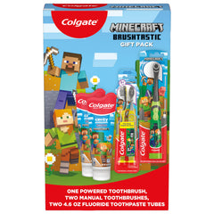 Colgate Minecraft frente del empaque mostrando el set para motivar el cepillado