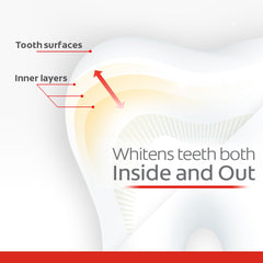 Colgate Optic White tubo abierto con pasta, demostrando cantidad y aspecto del producto
