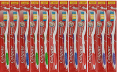 Colgate vista frontal del paquete multicolor beneficios higiene familiar