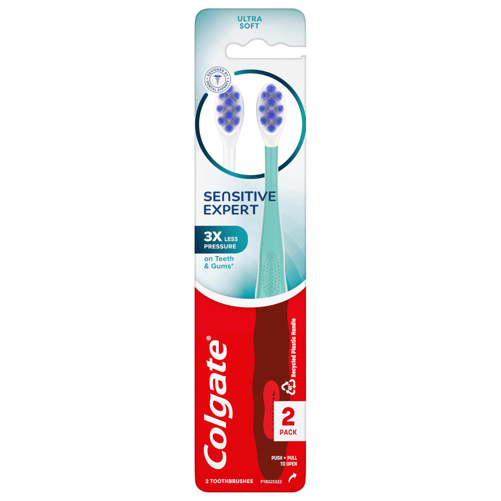 Colgate Sensitive Expert demostración en encía limpieza sin irritar