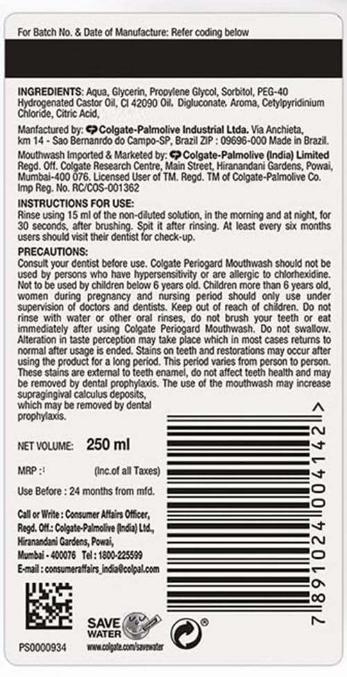 Colgate tapadera dosificadora para medir 15 ml con facilidad y precisión
