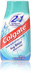 Colgate tubo abierto primer plano textura blanca para buen cepillado